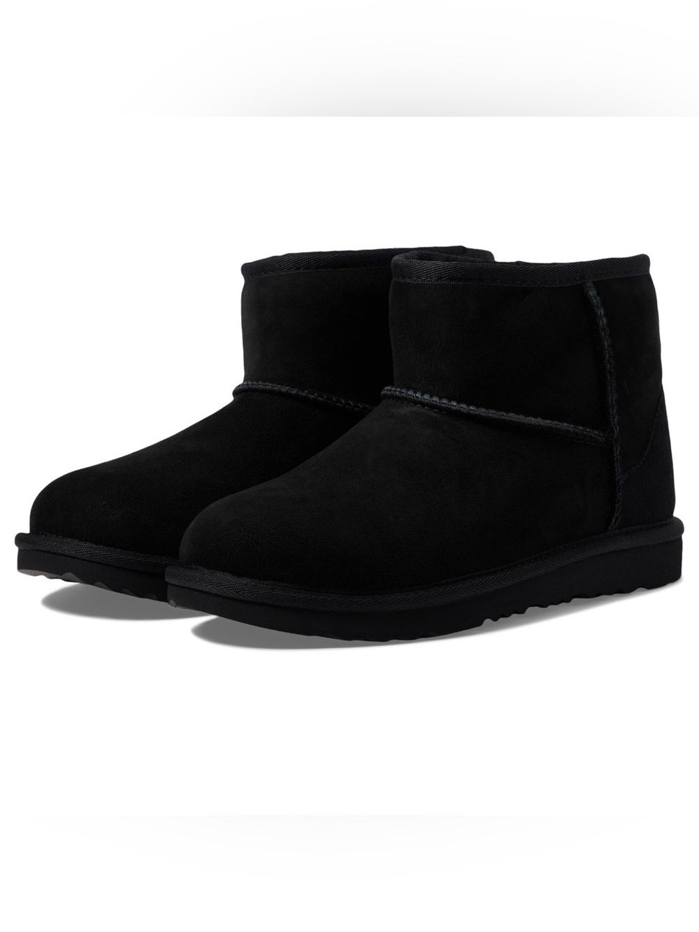 UGG Kids Classic Mini II Shearling Style Boots in Black Size 5